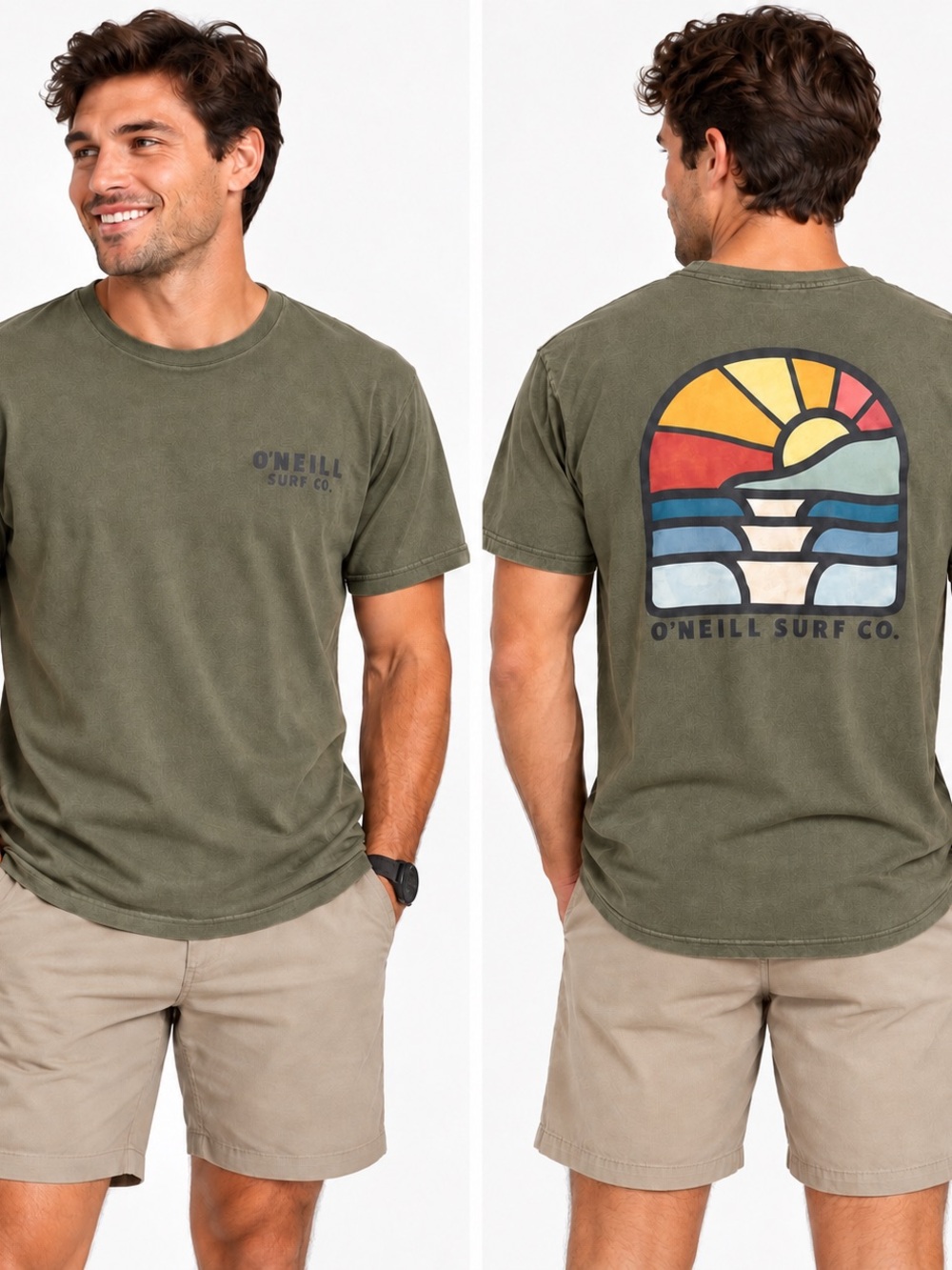 O'Neill Olive Sunset Surf Graphic